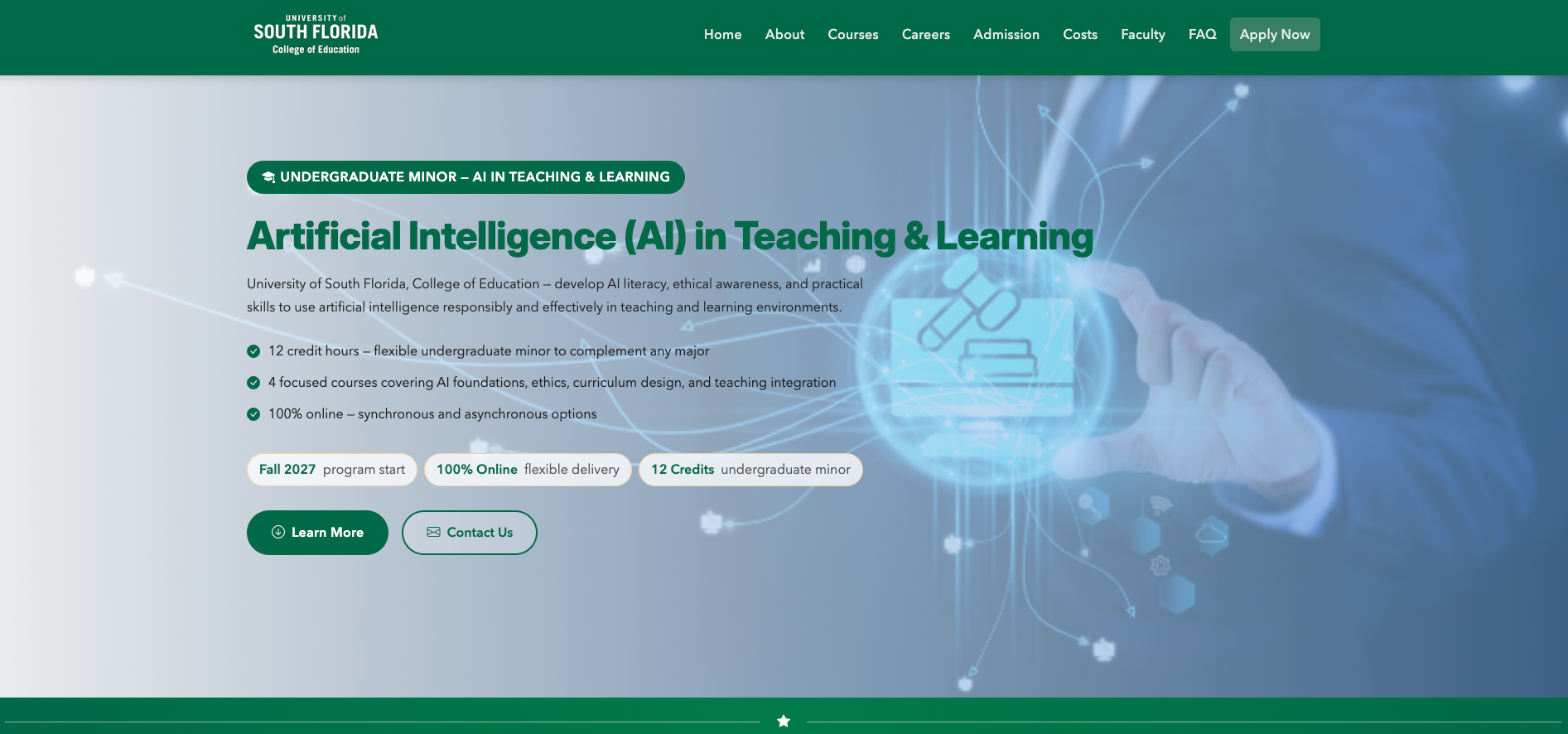 Undergraduate Minor: AI in Teaching & Learning
