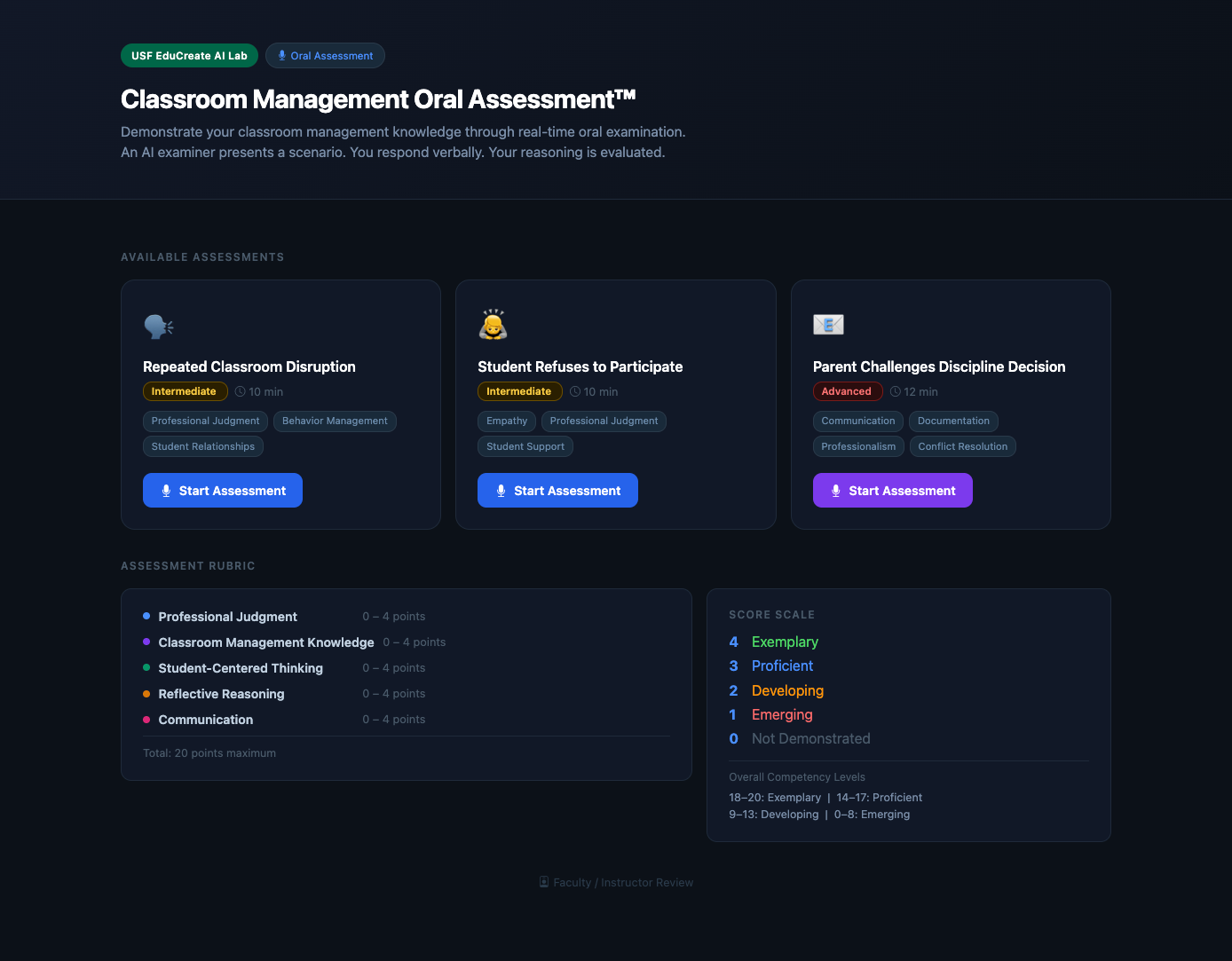 Classroom Management Oral Assessment