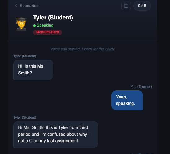 AI Phone Call Simulator