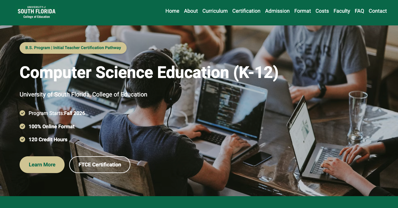 B.S. in Computer Science Education (K-12)